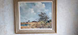 Jo Schrijnder - Rietlandschap Naardermeer met wilde eenden verkocht voor € 100!