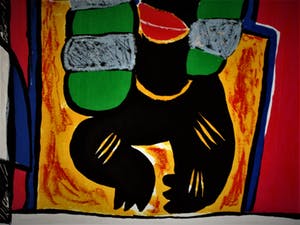 Clemens Briels - GROOT!! Zeefdruk "Everecurving Discussion" - gesigneerd kopen? Bied vanaf 10!