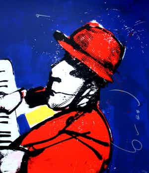 Herman Brood - zeefdruk: ik (de pianist) verkocht voor € 375!