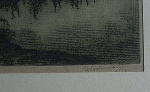 Jan Coenraad Nachenius - Ets , Landschap met boom – ca. 1945 kopen? Bied vanaf 1!