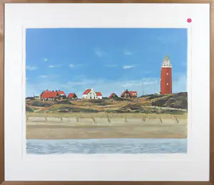 Valentin Bakardjiev - Zeefdruk, Texel- Ingelijst kopen? Bied vanaf 50!