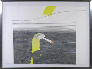 Wilbert Vaessen - Gemengde techniek op papier, De brutaliteit van kwast en verf - Ingelijst kopen? Bied vanaf 1!