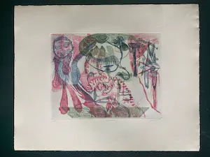 Ursula Schultze-Bluhm - Schwellkopf, Farbradierung, signiert, nummeriert, datiert kopen? Bied vanaf 80!