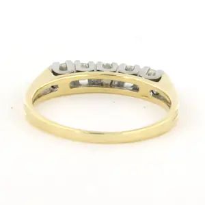 14k bicolour gouden ring met briljant geslepen diamant 0.35ct - rm 19.25 kopen? Bied vanaf 400!