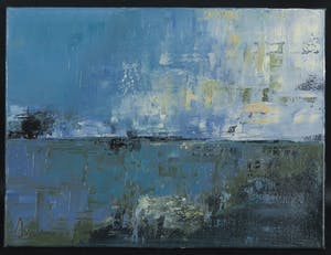 Jolande Weekhout - Olieverf op doek, Drieluik abstract landschap kopen? Bied vanaf 1!