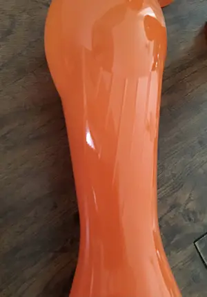 Niet of onleesbaar gesigneerd - 3 Art Deco oranje glazen/vazen kopen? Bied vanaf 10!