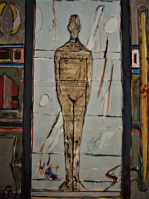 Niet of onleesbaar gesigneerd - Grote en Intrigerende 18 kleuren-Litho "Compositie" gesigneerd Oplage 20 stuks kopen? Bied vanaf 10!