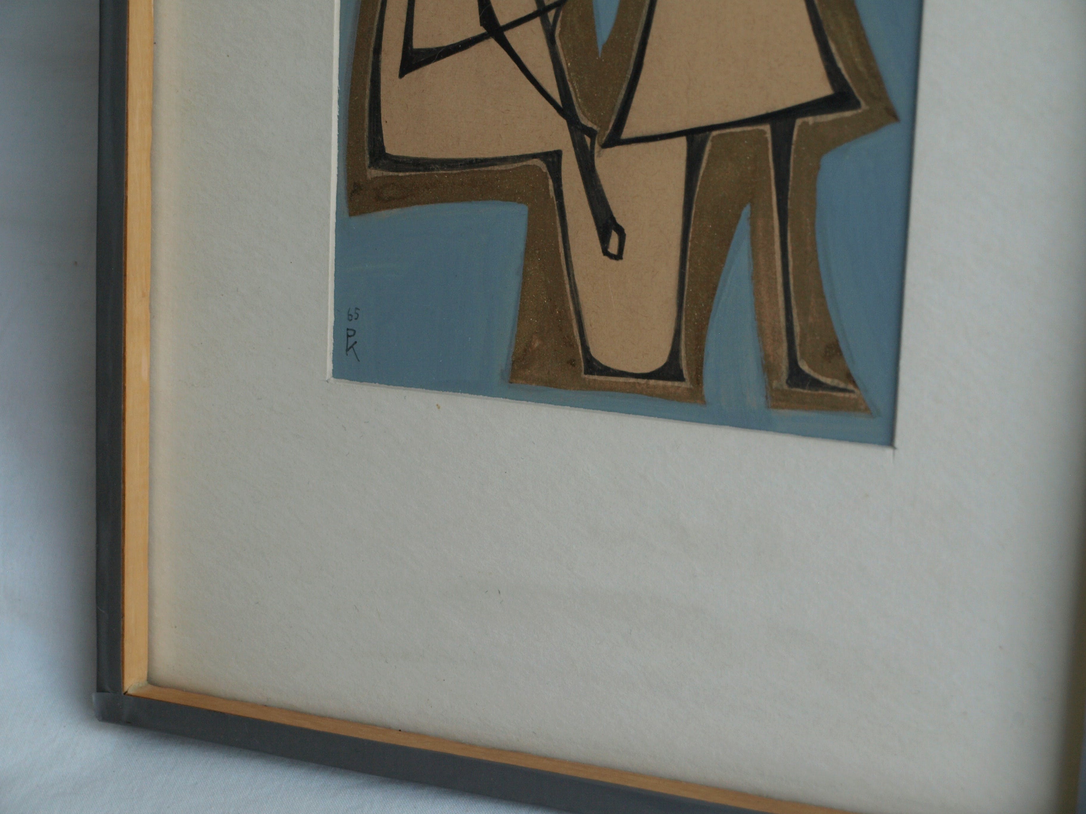 Klaas Pijlman - 2 werken – Muzikanten – acrylverf en goudverf - 1965 kopen? Bied vanaf 35!