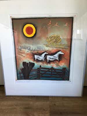 Hans Heijman - Handgesigneerde kleurenlitho ‘ Terug naar de polder ‘ verkocht voor € 60!