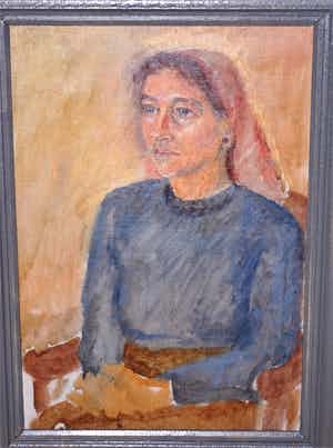 Loekie Zondag - portret van Ali Goubitz (1904-1975) verkocht voor € 75!