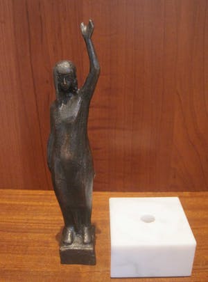 Brons (Onbekend) - Moeder met kind achter zich. kopen? Bied vanaf 40!