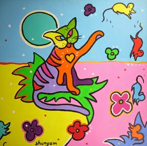 Shunyam - Acryl op doek, Fun in the sun - Ingelijst kopen? Bied vanaf 120!