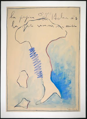 Francesco Caraccio - Gouache en krijt op papier, Italy (Groot) kopen? Bied vanaf 1!