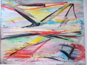 Jan Frenken - Abstract Landschap 1983 verkocht voor € 65!