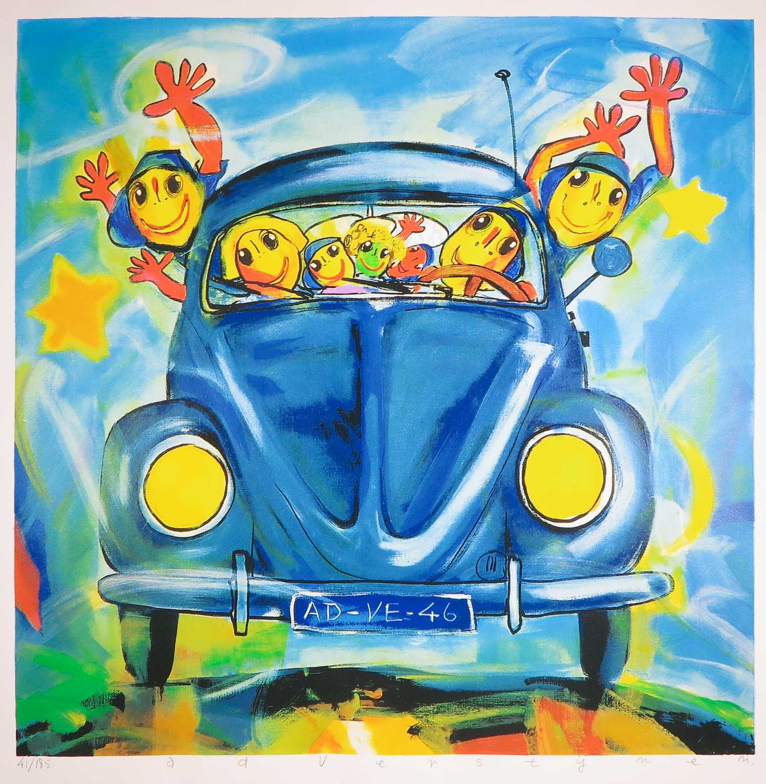 Ad Verstijnen - Zeefdruk, VW Brilletje voorruit kopen? Bied vanaf 1!