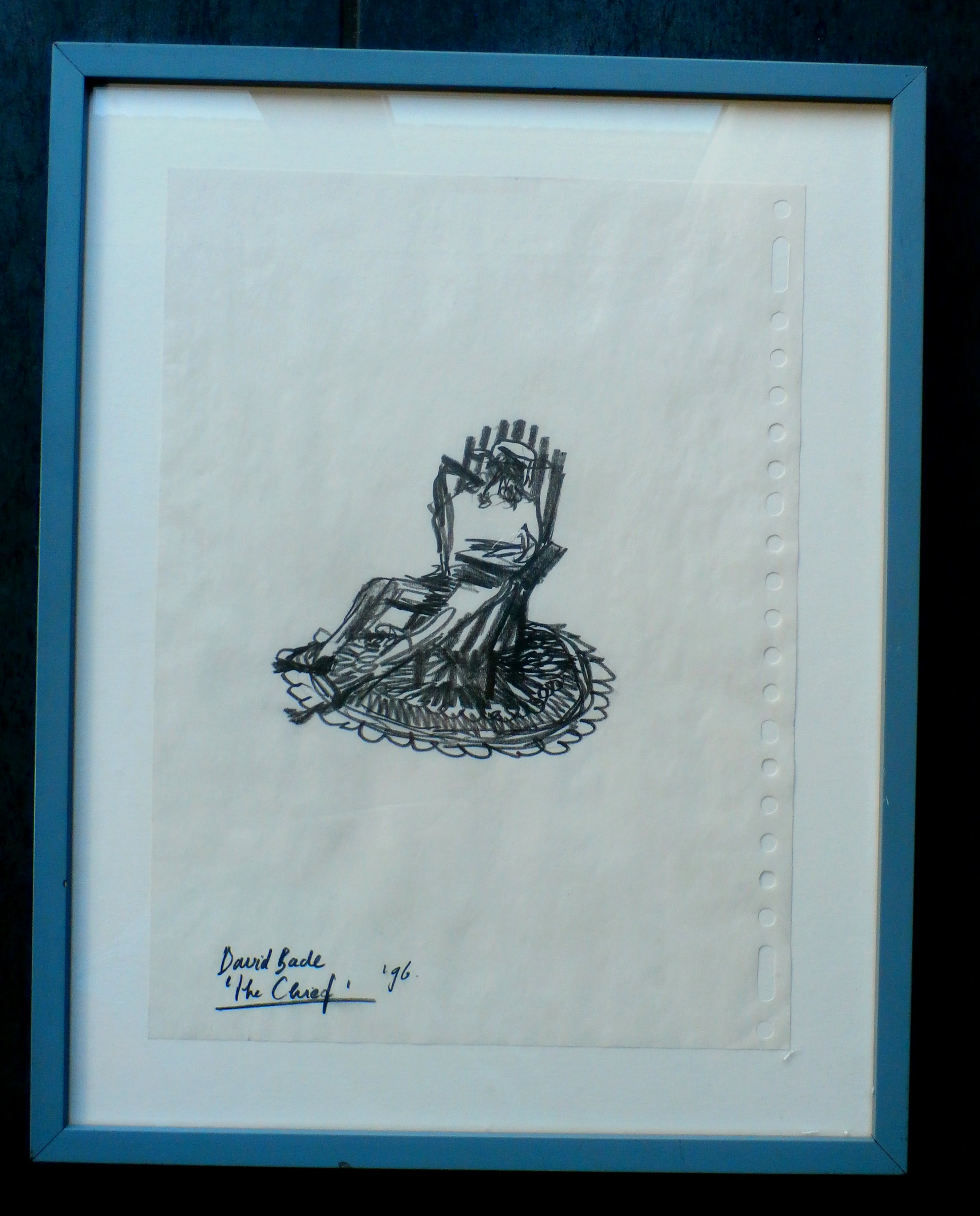 David Bade -  tekening: The Chief - 1996 (tentoongesteld in GEM museum,Den Haag, 2010) kopen? Bied vanaf 199!