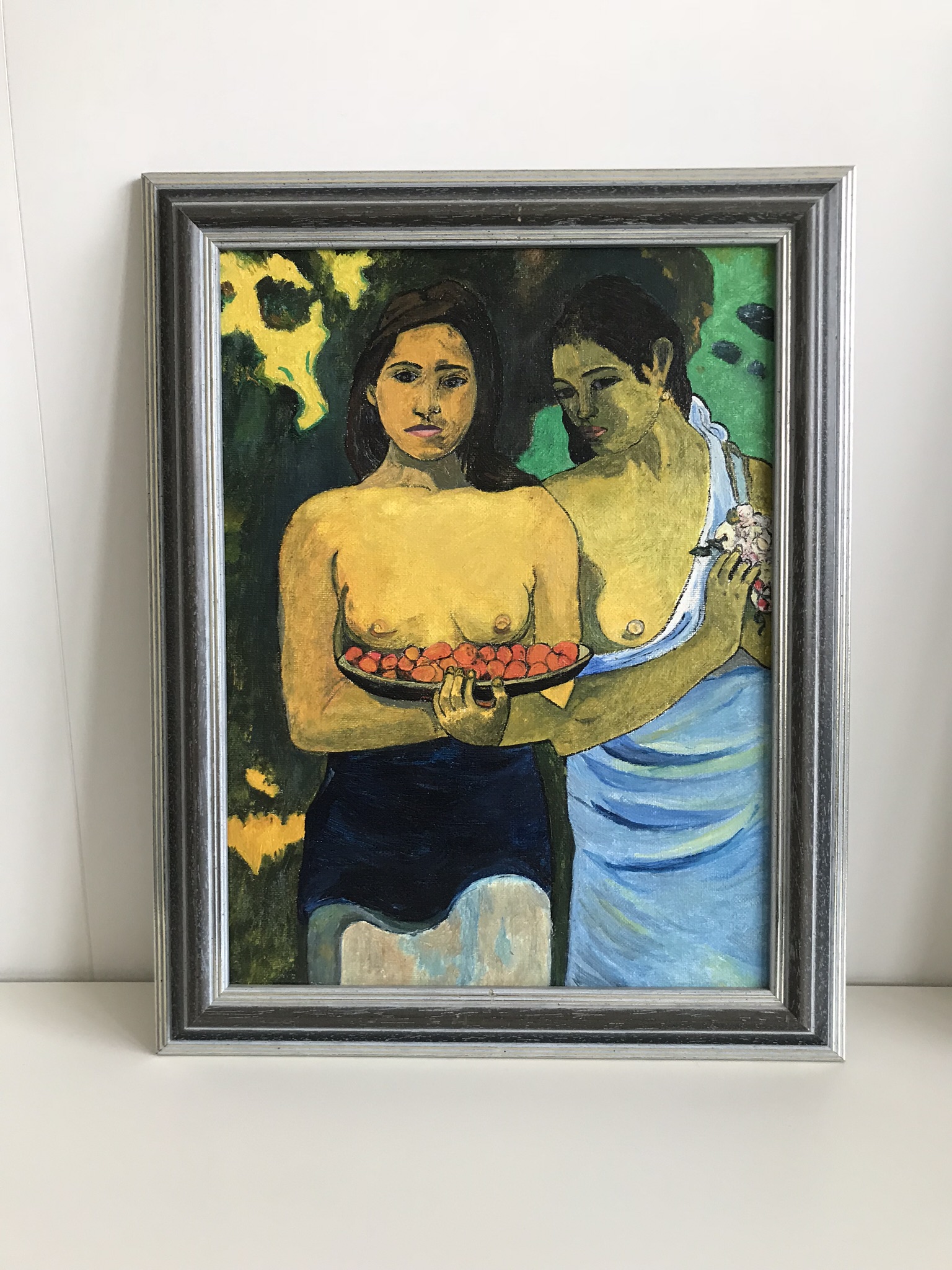 Niet of onleesbaar gesigneerd - Reproductie van Gauguin - Twee Tahitiaanse vrouwen kopen? Bied vanaf 1!