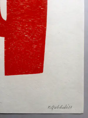 Klaas Gubbels - ‘Oranje kan ’ - houtdruk op geschept papier - 2023 kopen? Bied vanaf 385!