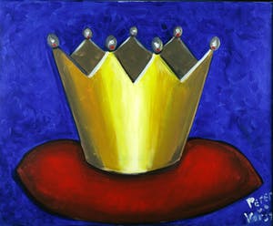 Peter van der Vorst - Acryl op doek, Kroon - Ingelijst (Groot) kopen? Bied vanaf 1!
