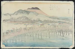 Ando Hiroshige - Houtdruk, Arriving at Kyoto kopen? Bied vanaf 35!
