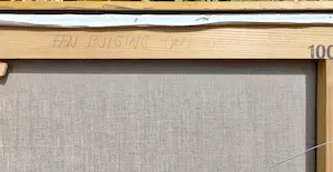 Hans Leyerzapf - Een buiging van 45 graden, olieverf op doek (ingelijst, groot!) kopen? Bied vanaf 1250!