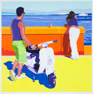 Marco Kooiman - Zeefdruk, Riviera - Ingelijst kopen? Bied vanaf 50!