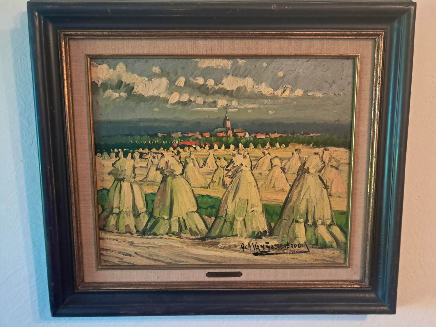 Achille van Sassenbrouck - Herfstlandschap met huizen en bomen kopen? Bied vanaf 300!
