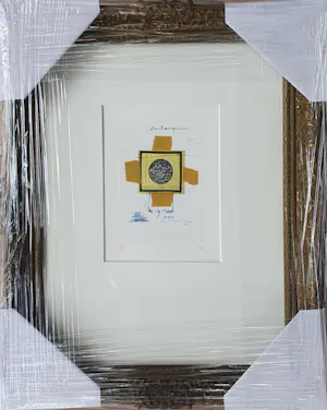 Claes Oldenburg - Litho: 'Notes in hand' Nieuw ingelijst in oude lijst. kopen? Bied vanaf 195!