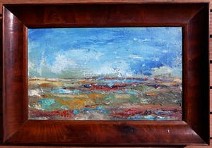 Sieg Maandag - Imaginair landschap, olieverf op doek (mooi ingelijst) kopen? Bied vanaf 250!