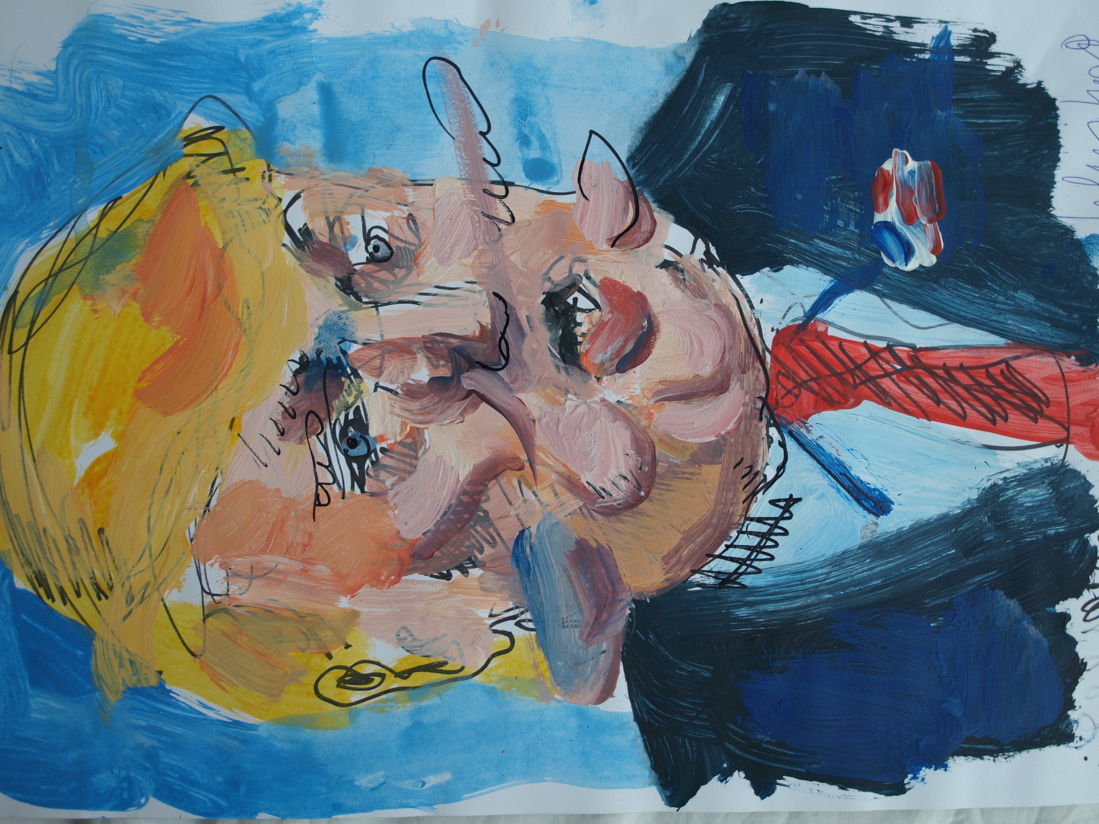 Peter Klashorst - Acrylverf op papier , Donald Trump 2 – 2016 kopen? Bied vanaf 35!
