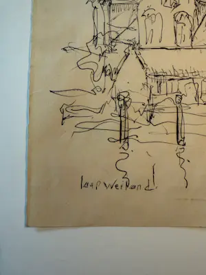 Jaap Weiland - Inkttekening Maassluis kopen? Bied vanaf 50!