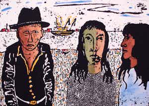 Frank Lodeizen - Zeefdruk: Zigeuners uit Amsterdam - 1989 verkocht voor € 55!