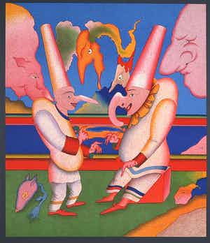 Mikhail Chemiakin - Litho, Zonder titel verkocht voor € 1!