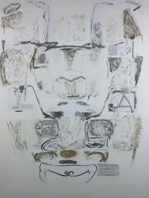 Johan Breuker - Pastel tekening, Villa Livia - Ingelijst kopen? Bied vanaf 60!