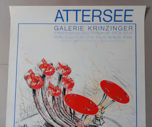 Buy Christian Ludwig Attersee - Original Ausstellungsplakat Tellerlampe Galerie Krinzinger Innsbruck 1974? Bid from 60!