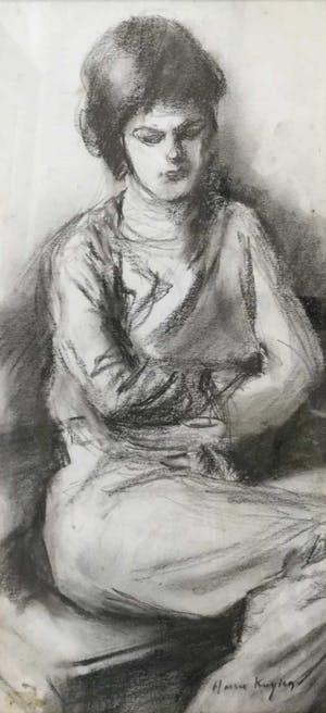 Harrie Kuyten - C3749-20 - Zittend meisje kopen? Bied vanaf 150!