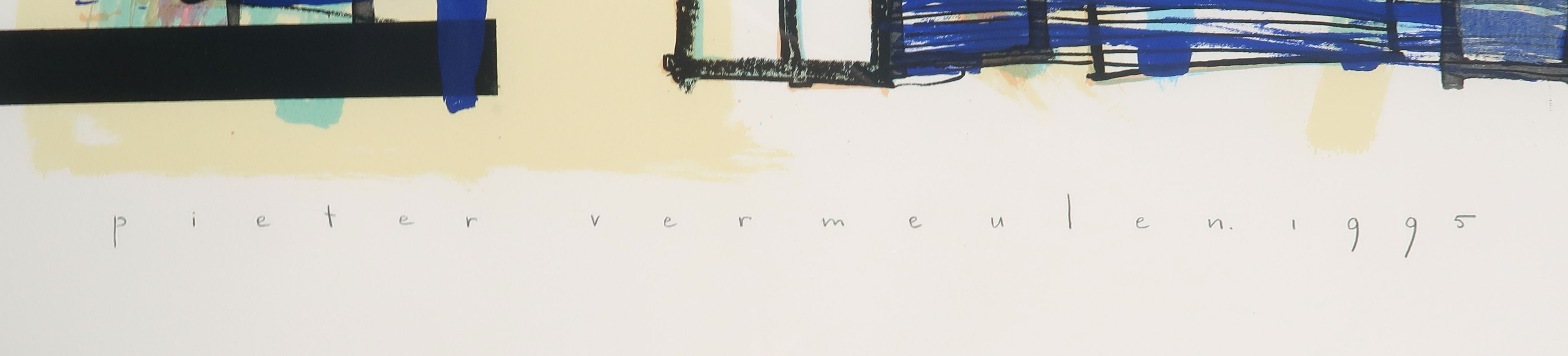 Pieter Vermeulen - Gemengde techniek op papier, Zonder titel - Ingelijst kopen? Bied vanaf 1!