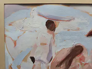 Quintus Jan Telting - Mensen aan het strand. kopen? Bied vanaf 399!