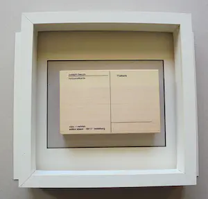 Joseph Beuys - Holzpostkarte - Multiple - inc.pptout + witte 3d lijst kopen? Bied vanaf 85!