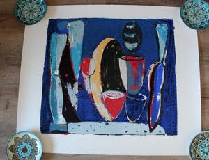 Piet Warffemius - zeefdruk: La Luna - 1989 kopen? Bied vanaf 49!