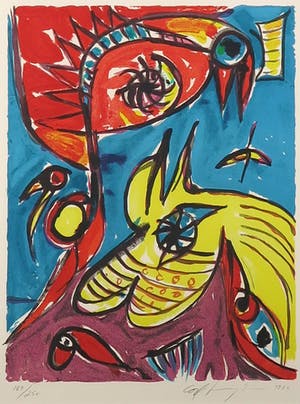 Carl-Henning Pedersen - Litho, Sprookjes van Andersen - Ingelijst kopen? Bied vanaf 1!