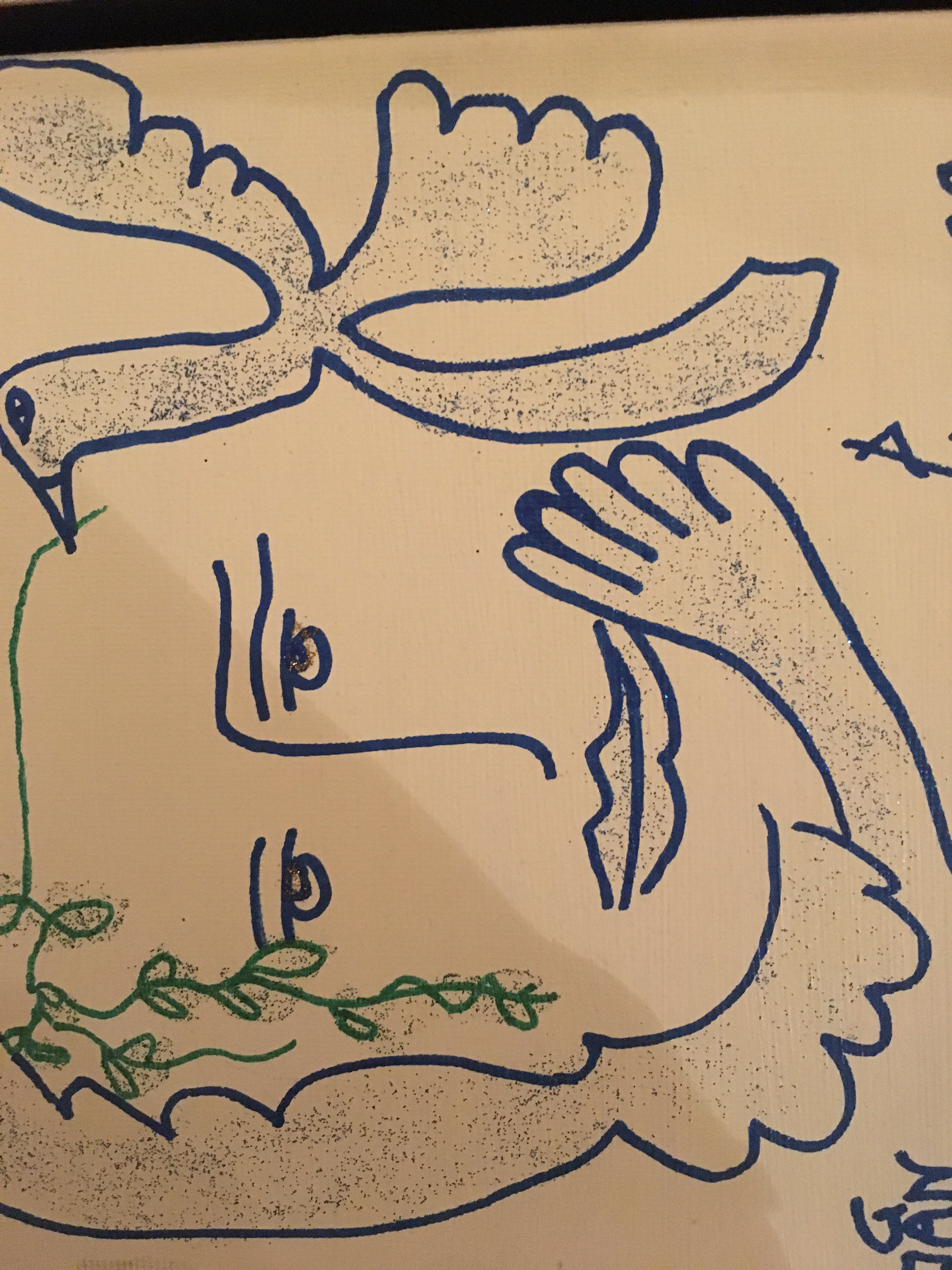 Geert Jan Jansen - Vrouwengezicht met vogel picasso kopen? Bied vanaf 150!