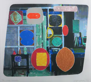 Jelis van Dolderen - Zeefdruk, Studio Astoria V - Ingelijst kopen? Bied vanaf 50!