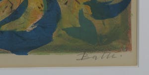 Mogens Balle - & Christian Dotremont - Litho, Zonder titel - Ingelijst kopen? Bied vanaf 1!