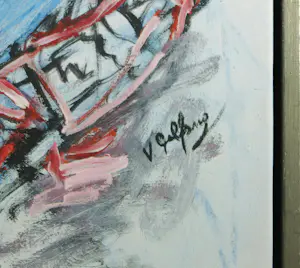 Vito Galfano - Olieverf en collage op doek, Abstracte compositie - Ingelijst (Groot) kopen? Bied vanaf 300!