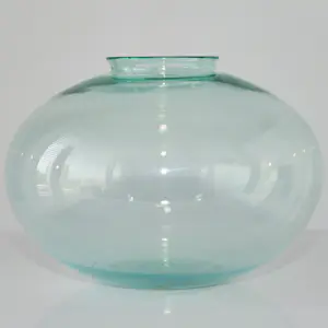 Andries Dirk Copier - Ovaal meerblauw Leerdamglas vaasje - Geëtst monogram - 1929 kopen? Bied vanaf 125!