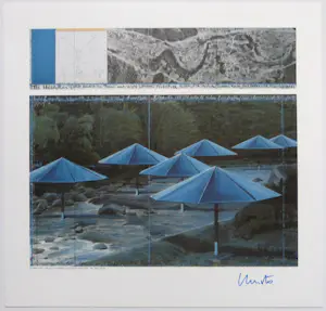 Christo - handsigniert - The Umbrellas Japan - Kunstdruck 1991 kaufen? Bieten Sie von 200!