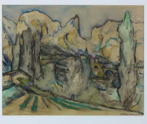 Matthieu Wiegman - Aquarel , Provence - Ingelijst kopen? Bied vanaf 150!