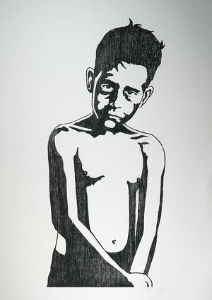 Mariska van Duffelen - Houtsnede, Zonder titel kopen? Bied vanaf 1!