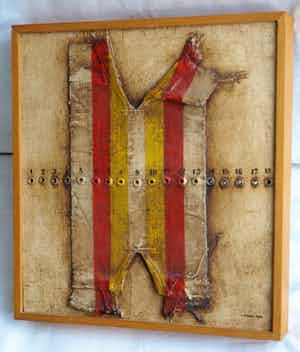 Enric Adsera Riba - Profiel-kunstwerk / Paneel, Gemengde techniek , “Voetbalshirt” verkocht voor € 100!